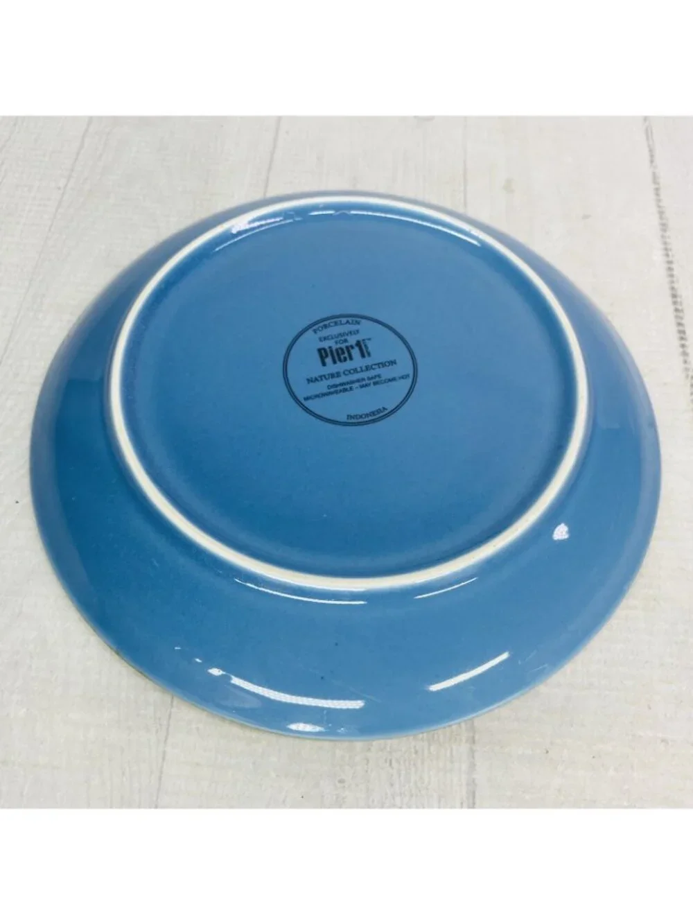 Pier 1 NATURE COLLECTION Medium Blue Splatter Porcelain 8